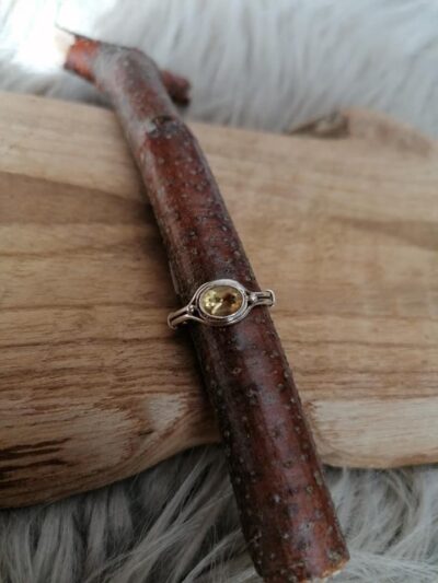 Bague en Citrine – Argent 925 – Taille 56