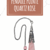 Pendule Pointe Quartz Rose et Métal argenté vieilli Design Witch