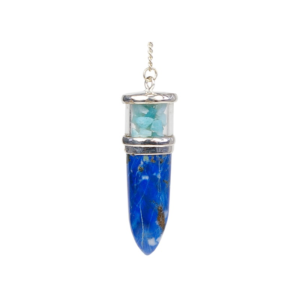 Pendule Pointe Lapis et Remplissage Larimar