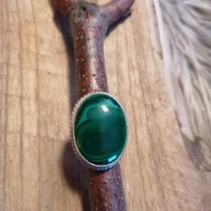 Bague en Malachite – Argent 925 – Taille 55