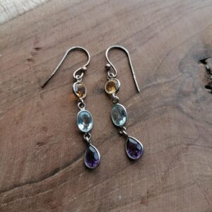 Boucles d’oreilles Trois Larmes – Argent