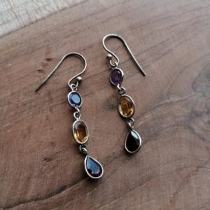 Boucles d’oreilles Trois Larmes – Argent