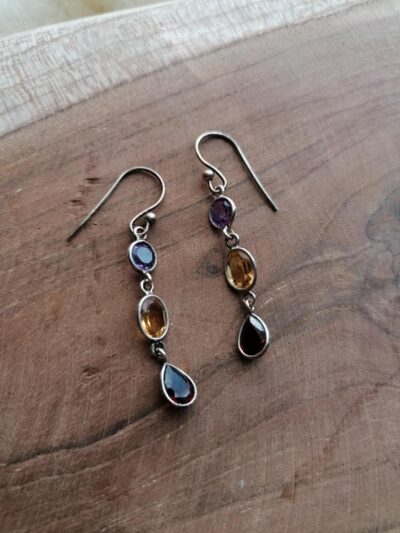 Boucles d'oreilles Trois Larmes - Argent