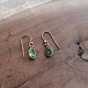 Boucles d’oreilles Larmes en Péridot – Argent