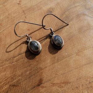 Boucles d'oreilles en Labradorite - Argent