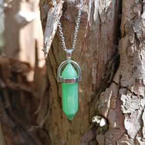 Pendentif Pointe en Aventurine Verte