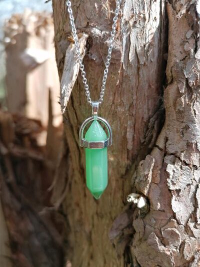 Pendentif Pointe en Aventurine Verte