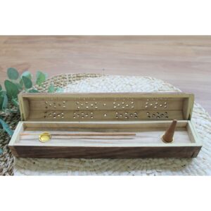 Boîte Porte-encens Bâton et Cône en Bois