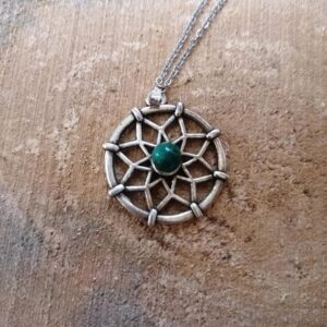 Pendentif Fleur de Vie - Malachite