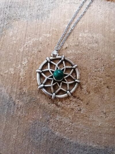 Pendentif Fleur de Vie – Malachite