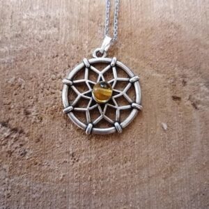 Pendentif Fleur de Vie - Citrine