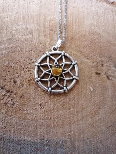 Pendentif Fleur de Vie – Citrine