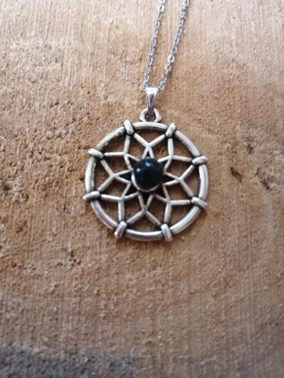 Pendentif Fleur de Vie – Tourmaline noire