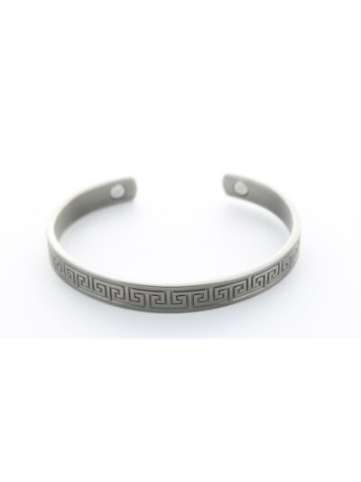 Bracelet cuivre avec Aimants Jonc finition métal argenté