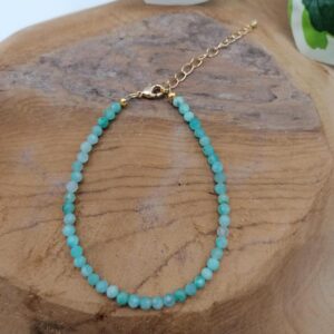 Bracelet Amazonite et fermoir Chaîne
