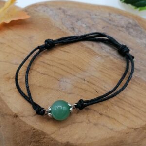 Bracelet cordon à coulisse – Aventurine Verte