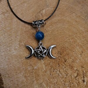 Pendentif Triple Lune et Apatite