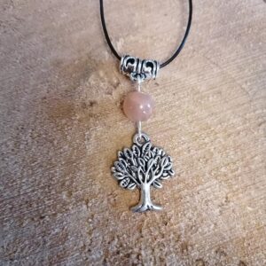 Pendentif Arbre et Pierre de Lune Orangée