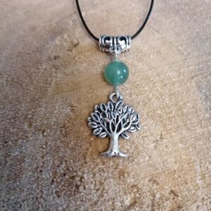 Pendentif Arbre et Aventurine Verte