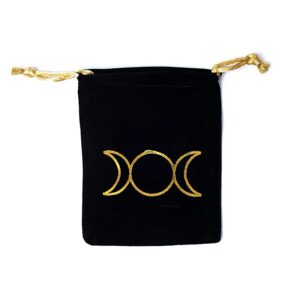 Pochette en velours triple lune