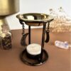 Brûle-parfum en métal Chauffe plat - Triple Lune – Image 2