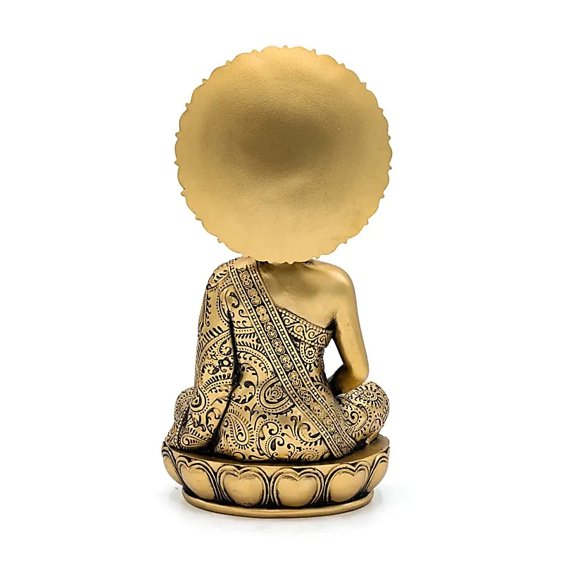 Bouddha méditation couleur or – Image 2