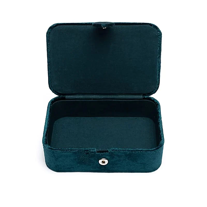 Coffret à bijoux / tarot velours pétrole avec Graine de Vie – Image 2