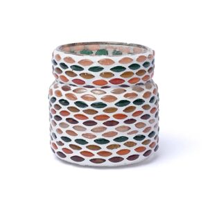 Porte-bougie mosaïques couleurs d’automne