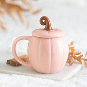 Tasse à couvercle « Citrouille rose frisée »