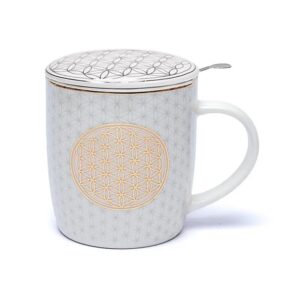 Tasse à thé infuseur Fleur de Vie