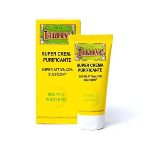Crème purifiante au biosoufre Tabiano pour boutons et points noirs